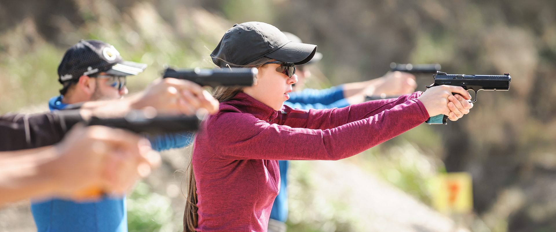 Students on the firing line during a PRTG training course